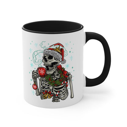 Cranky Christmas Skeleton Coffee Mug, 11oz