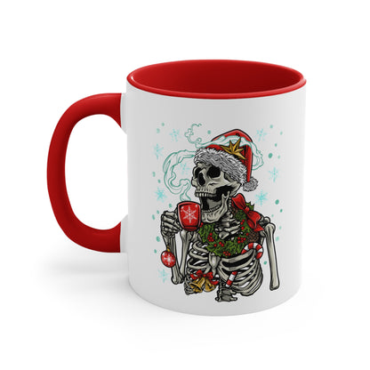 Cranky Christmas Skeleton Coffee Mug, 11oz