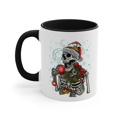 Cranky Christmas Skeleton Coffee Mug, 11oz