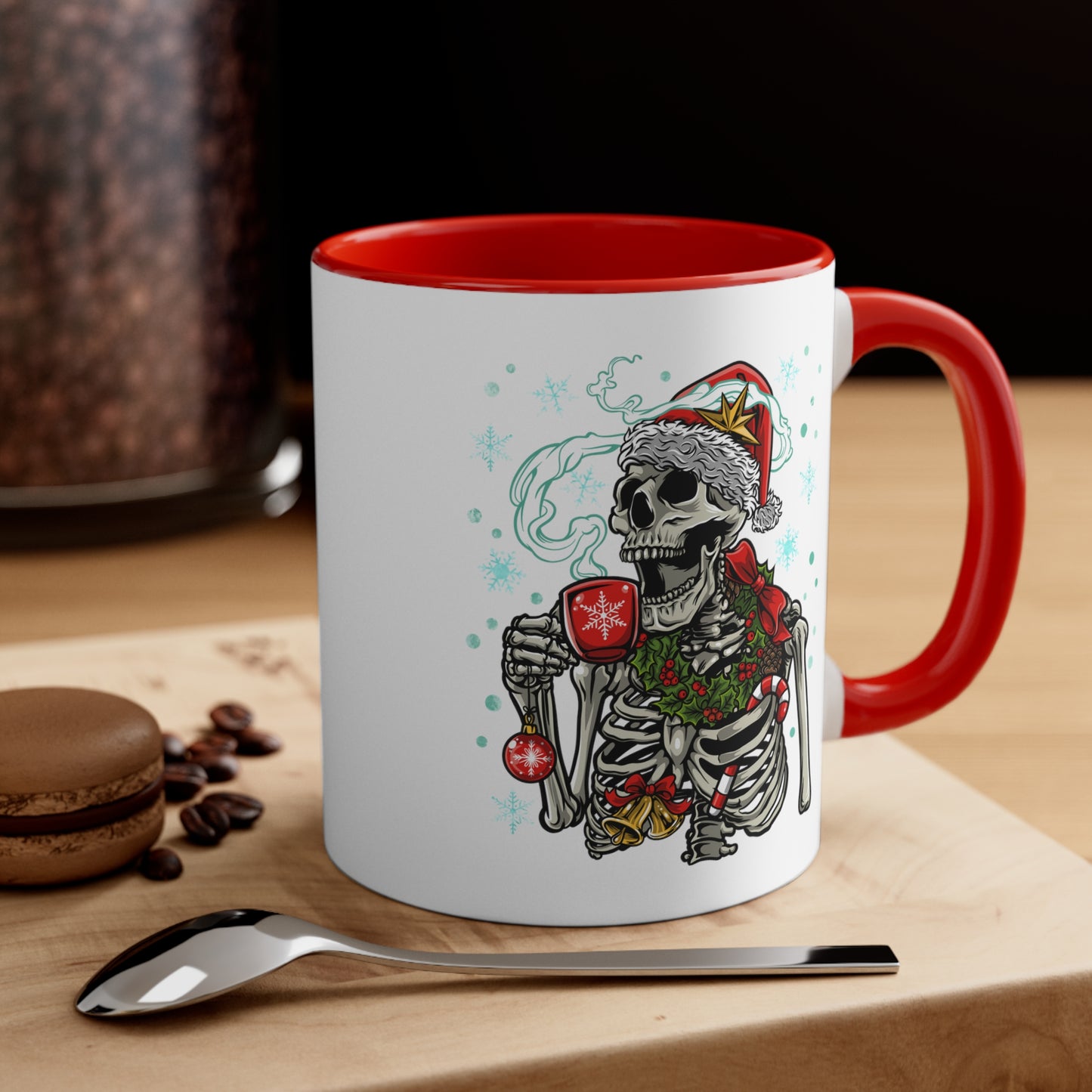 Cranky Christmas Skeleton Coffee Mug, 11oz