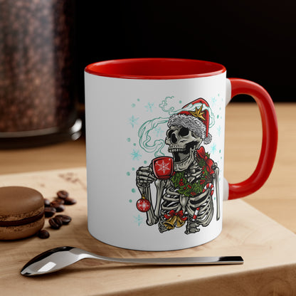 Cranky Christmas Skeleton Coffee Mug, 11oz